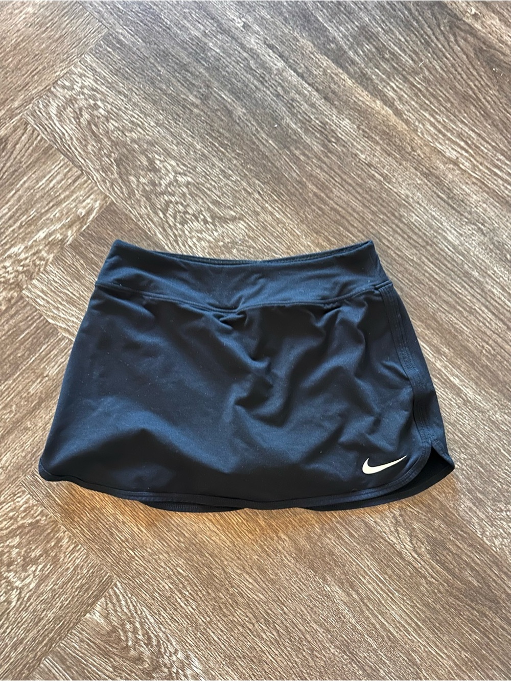 Nike Black Women's Athletic Skort with White Swoosh